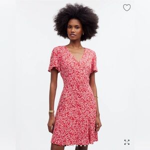 Madewell Flutter-Sleeve Mini Dress in Floral *Excellent Condition*